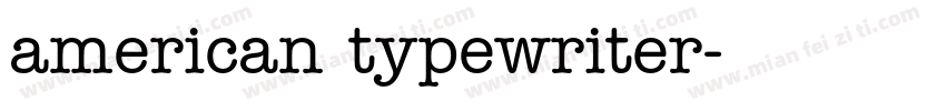 american typewriter字体转换